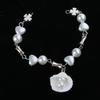 New Bracelet Women's Lucky Clovers Four-Leaf Flower Crystal Bracelet  Shell Pearl Bead Hand Chain Jewelry Bangles Gift