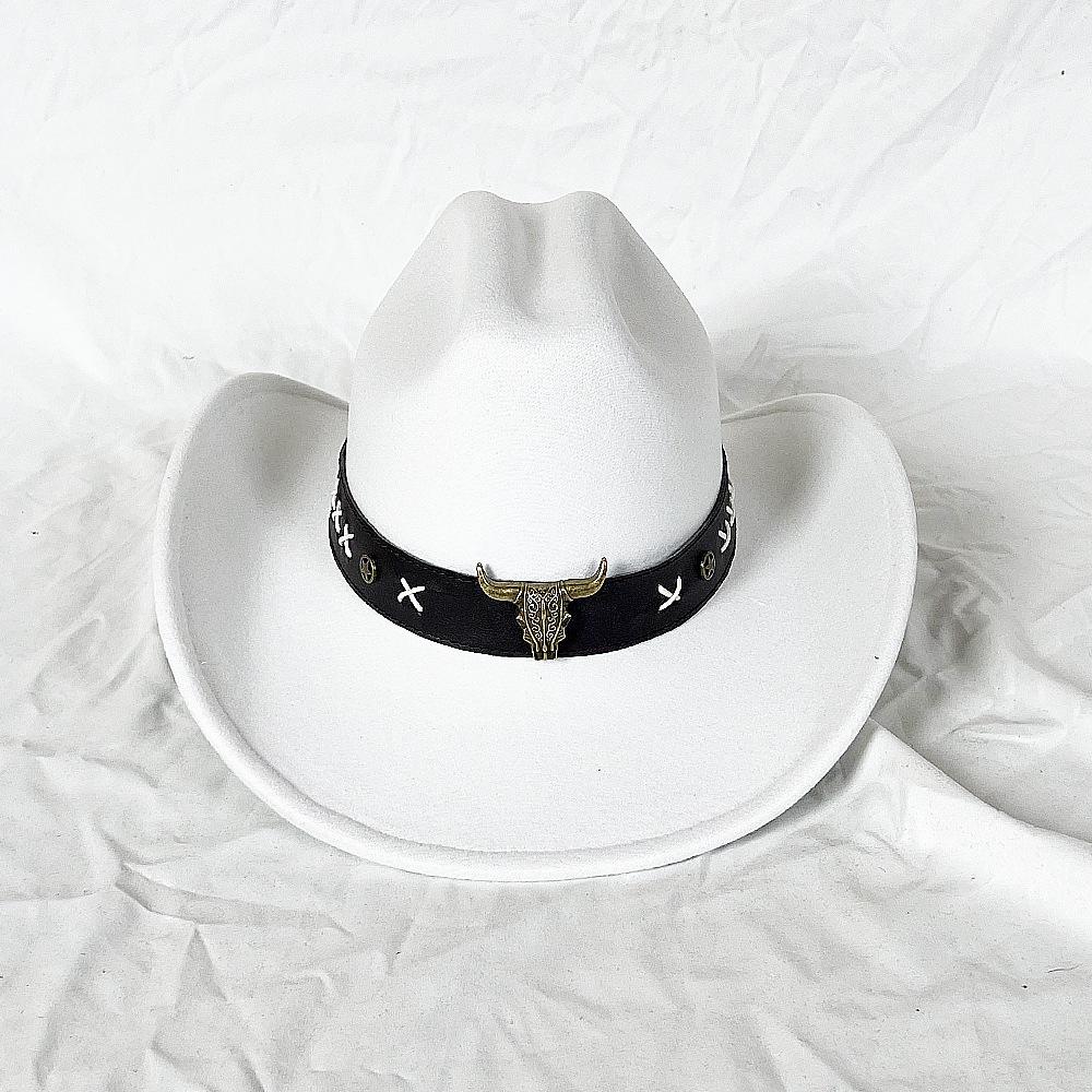 Vintage Western Cowboy Hat for Men Women with Shapeable Wide Brim Cowgirl Felt Hat Cloche Church Sombrero Hombre Caps
