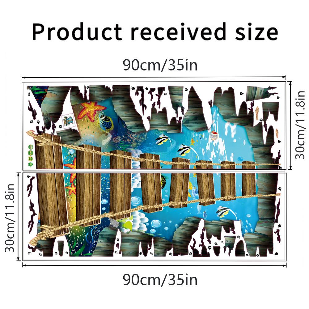 3D Bridge Floor Sticker: Multiple Styles for Living Room, Mall, Square, Amusement Park - Removable Decorative Art KS6627