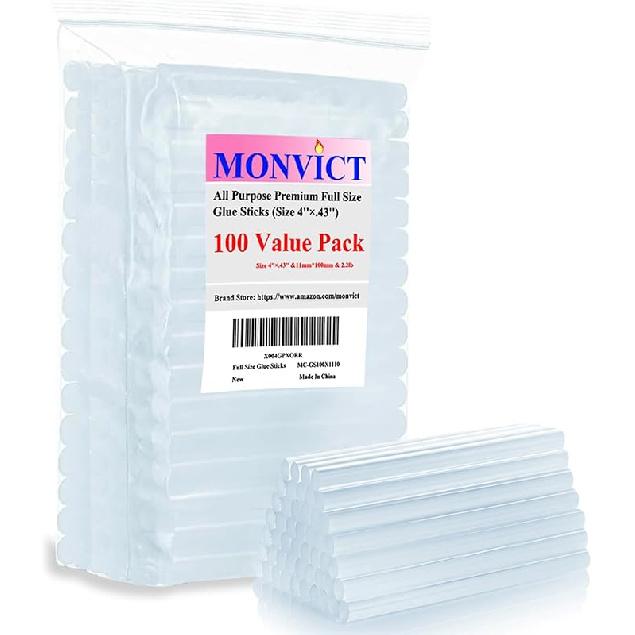 MONVICT 100W Cordless Glue Gun for Milwaukee 18V Battery, Upgraded Digital Temperature Adjustable Handheld Electric Power Full Size Heavy Duty Hot