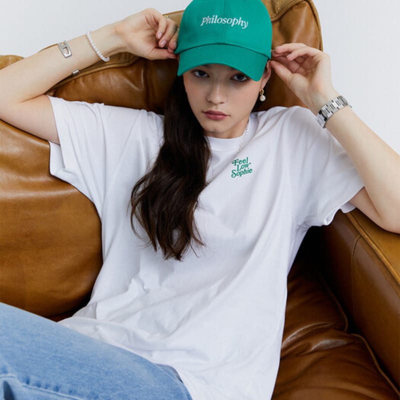 FEEL LOW SOPHIE PHILOSOPHY LOGO BASECAP GRÜN
