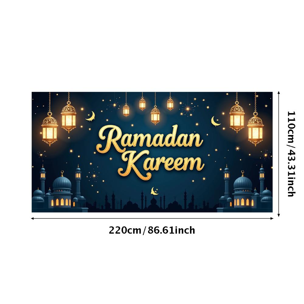 Banner Size Decorations Photo Booth Stars Lanterns For Celebration Ramadan Gathering