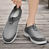 Summer Sneakers Men's Shoes Mesh Breathable One Pedal Lightweight Shock Absorption Non-Slip Outdoor Casual Shoes Walking Shoes