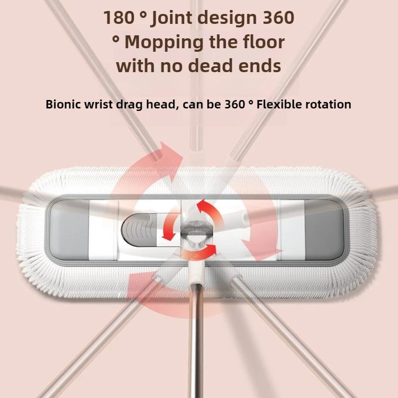 360° Wet Dry Dual-purpose Flat Mop, Enlarged Panel,detachable Mop,fixed Lock Buckle,storage Hanging Hole,comprehensive Cleaning