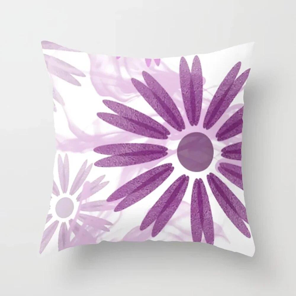 Home Decor Pillowcases Colorful Flower Printed  for Bedroom Living Room