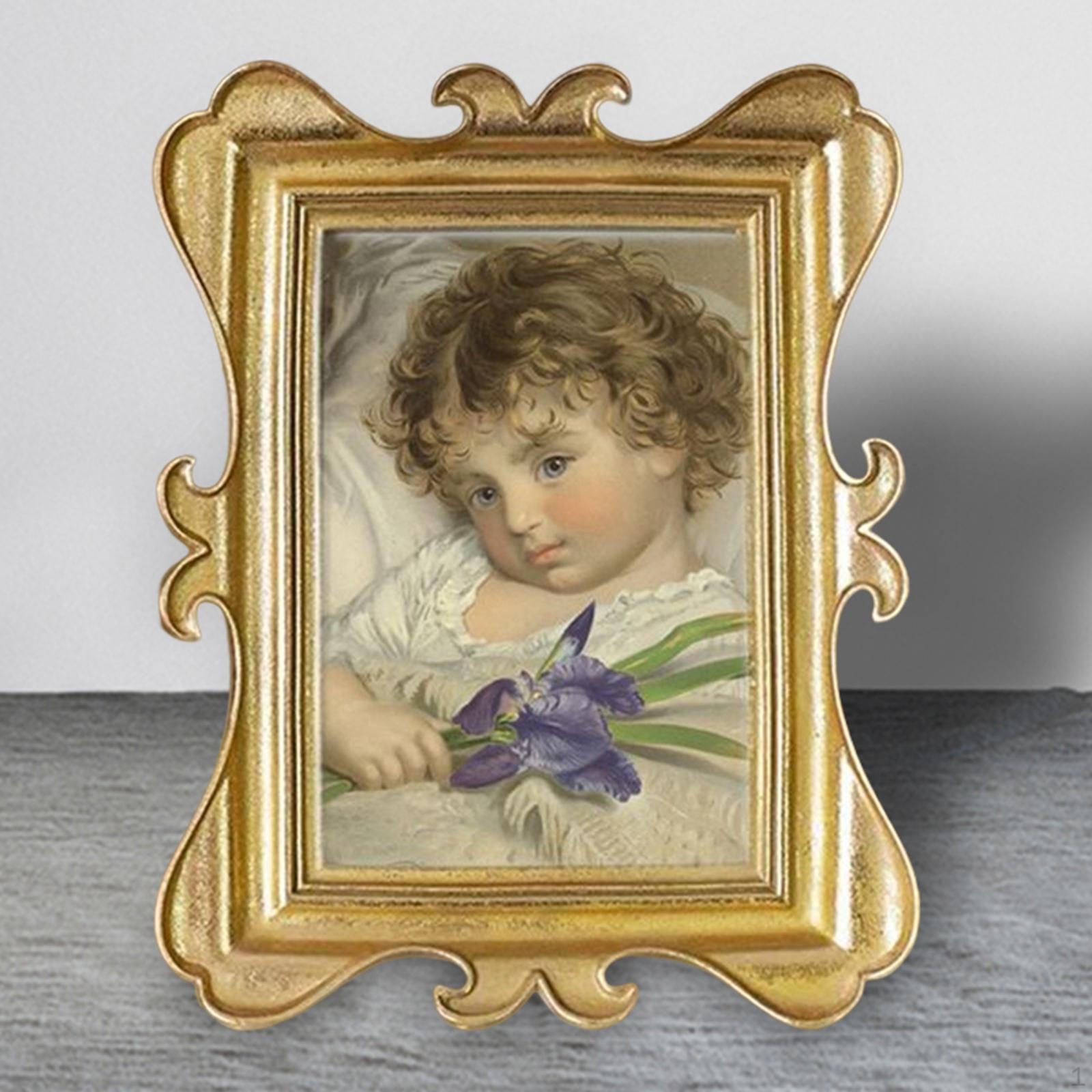 

Retro Style Photo Frame Display Tabletop for Desktop Dining Room Office