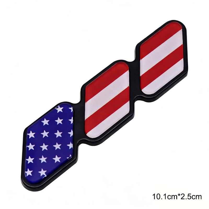 3D ABS Tri Color Decorative Sticker For Toyota Tundra Superb, Volkswagen Fiat Peugeot Grille Modification Accessories