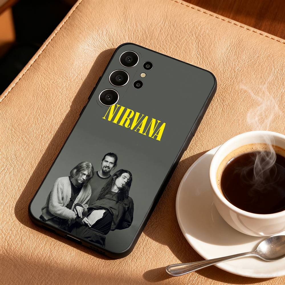 

N-Nirvana Rock Band L-Lamentably Phone Case For Samsung S26,S25,24,23,22,30,21,10,9,Ultra,Plus,Lite,Black Soft Case Samsung S24Plus