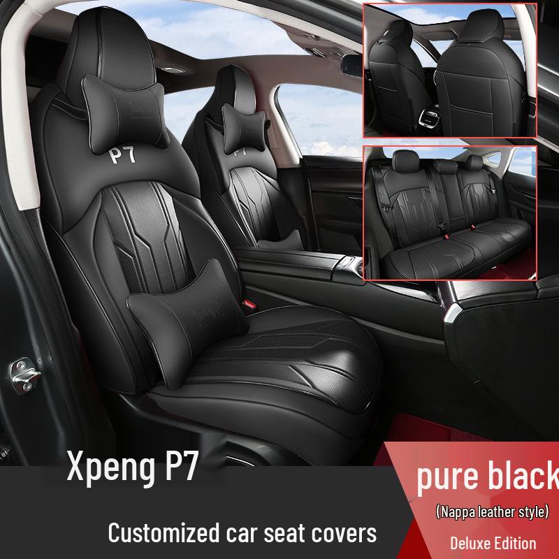 Xiaopeng P7 Five-Seater Full Coverage Leather Seat Cushion, Wear-Resistant and Suitable for All Seasons
