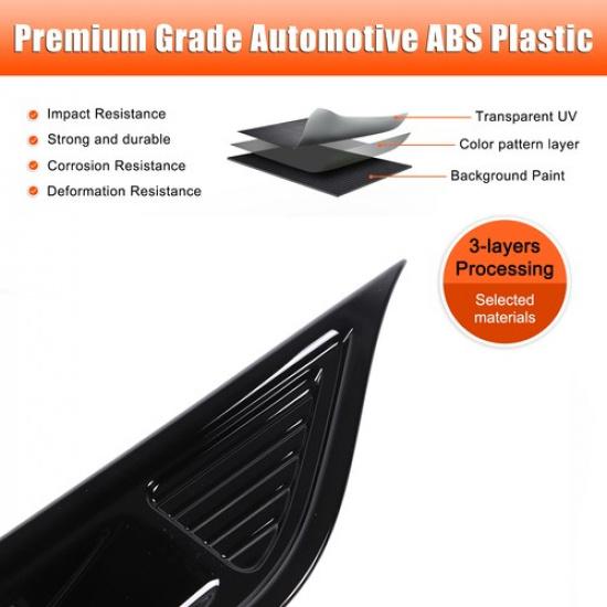 Glossy Piano Black ABS Front Fog Light Trim Cover For BYD Shark 2024+