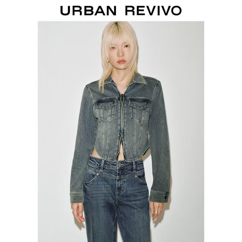 UR2026 Women s Washed Distressed Short Casual Shirt S
