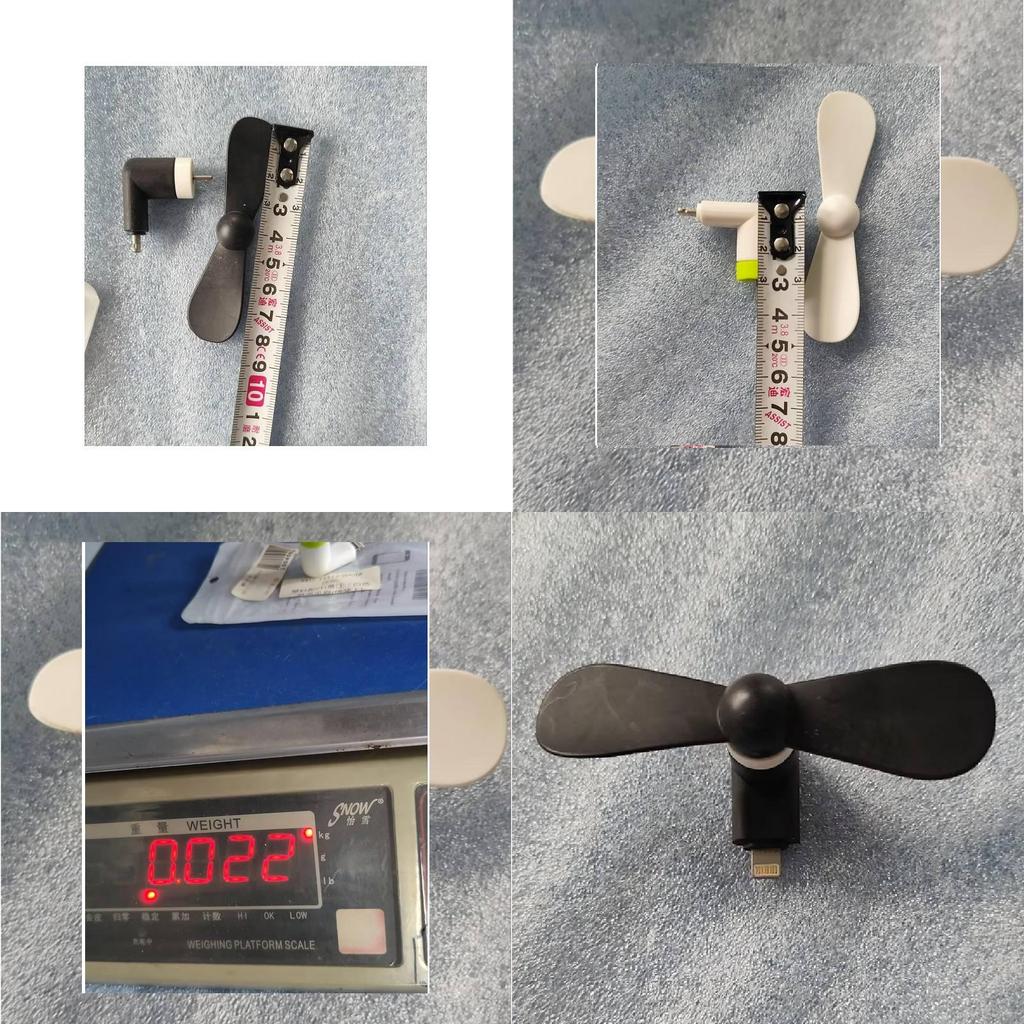 Small Pocket Phone Fan With Soft Blades, Mini Lightning Connector Fan For Iphone Summer Cooling