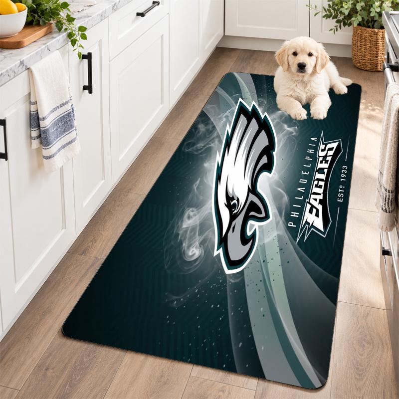 Flannel Kitchen Mat Philadelphia Eagles Soft Area Rug Non Slip Floor Carpet Home Decoration