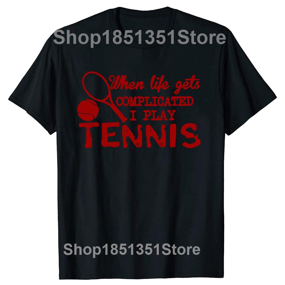 New Summer Style I Love Play Tennis TShirt Unisex Clothing Gift Cotton Short Sleeve Funny T Shirt Graphic Harajuku Hip Hop