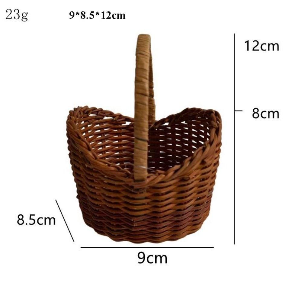 with Handle Imitation Rattan Handhold Household Braid Storage Baskets Living Room Decoration
