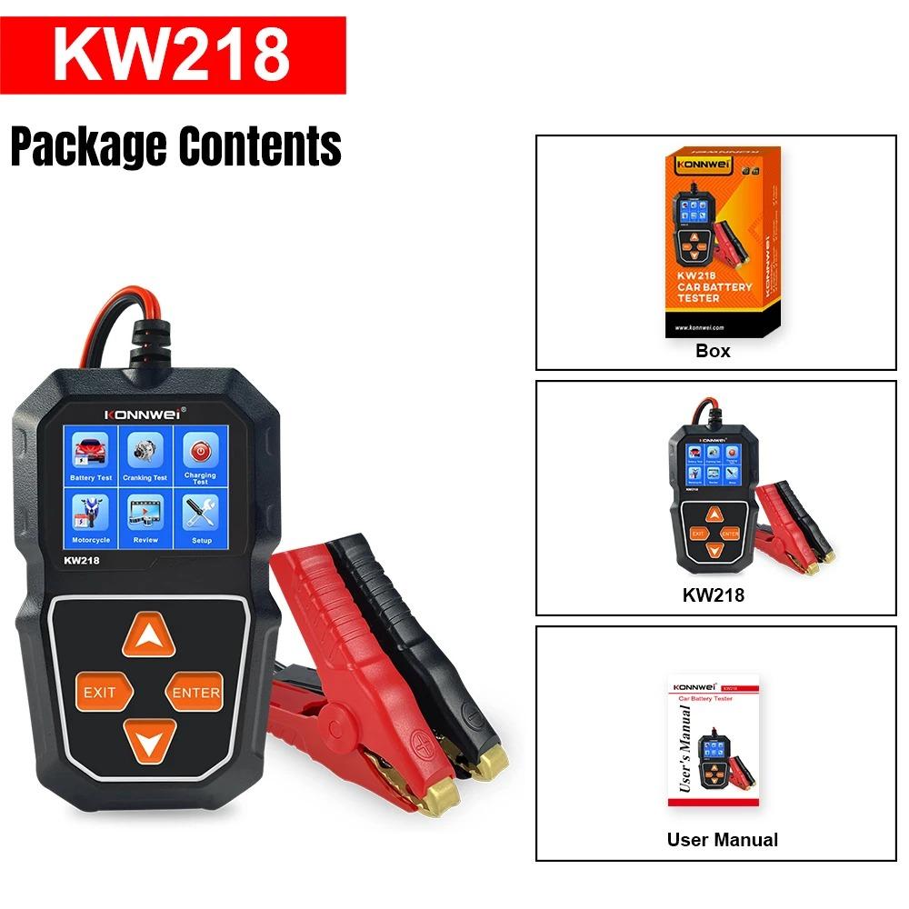 

New KW218 Car Battery Tester 12V Motorcycle Auto Battery Analyzer 100 to 2000 CCA Car Moto Cranking Charging Test Battery Tools KW218
