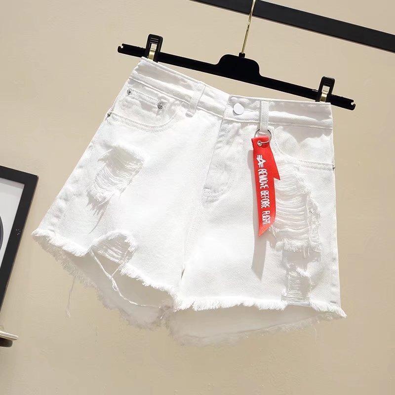 Summer New Denim Shorts Loose Wide-leg Hot Pants Light-colored Thin High-waisted Girls Irregular Pants