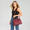 David Jones - Sac À Main Femme Bugatti - Cabas Fourre-Tout Elégant Cuir PU - 2 Compartiments Multipoche Chic - Noir