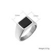R3363 Men's/Women High Quality 316L Stainless Steel Onyx Party Rings  Trend Jewelry