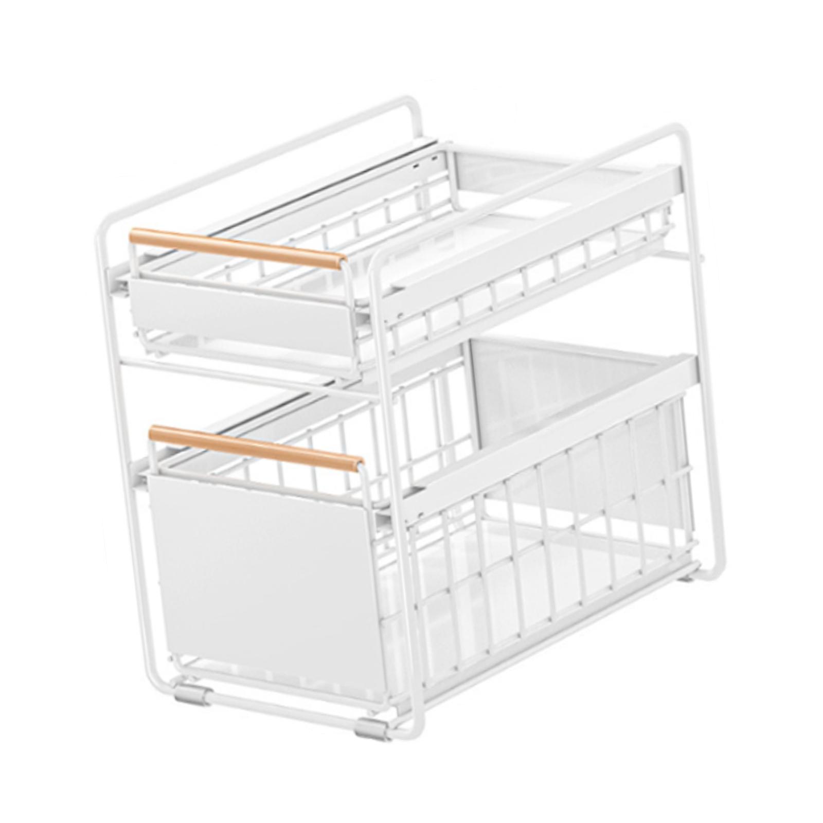 

Органайзер под раковиной, выдвижной органайзер для кухонного шкафа, полки для хранения в ванной комнате, выдвижной органайзер для шкафа, ящики S белый