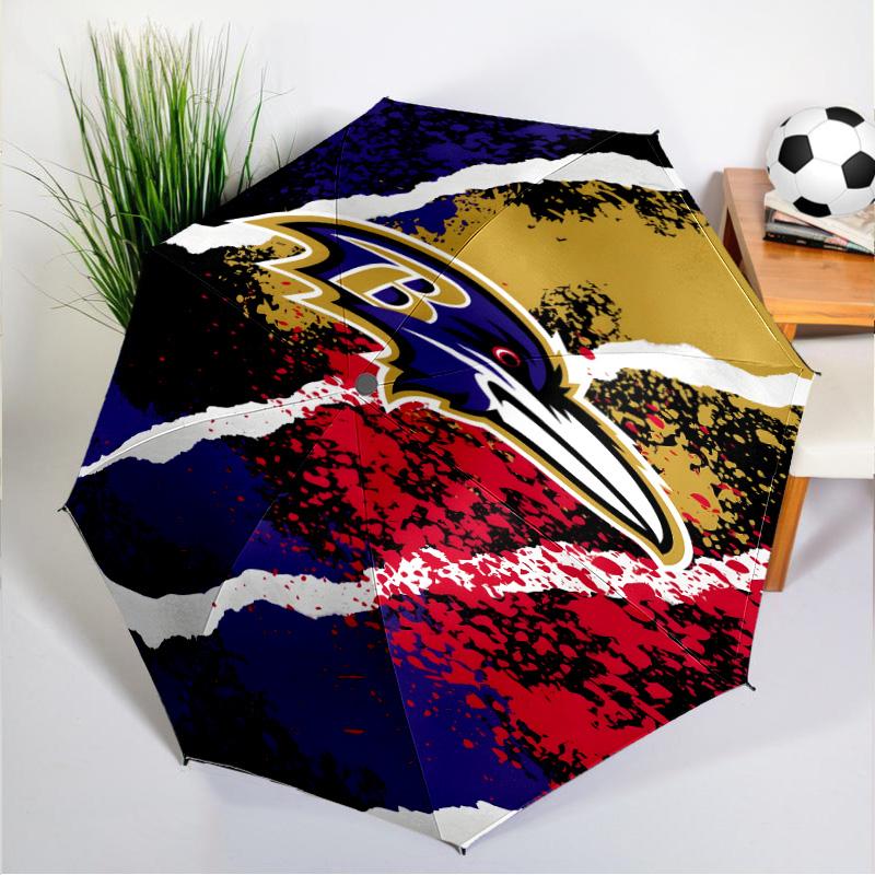Ravens Team Spirit Umbrella 8-Frame for Travel, Camping, Casual Lightweight Portable Umbrella, Essential for Every Family Holidays Gift