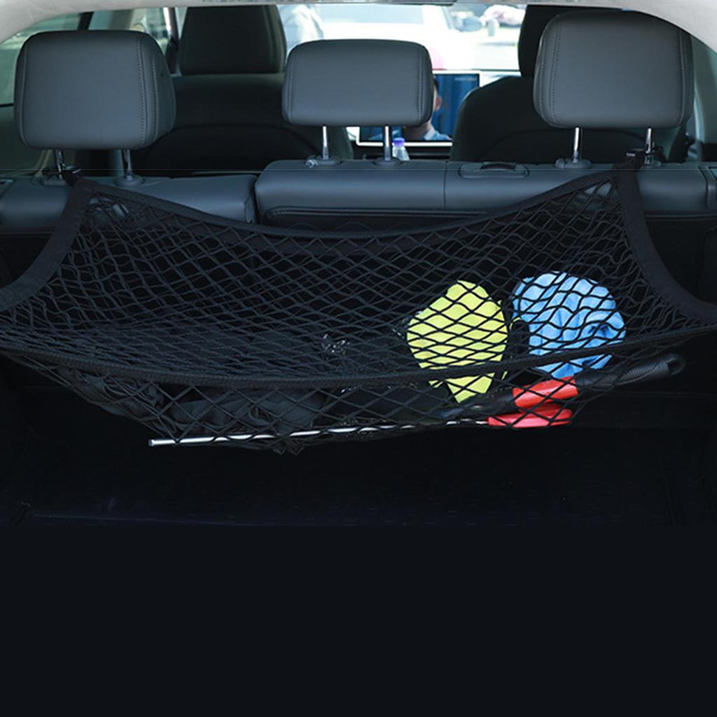 General Car Trunk Luggage Net Car Seat Backrest Trunk Storage Net Bag Cargo Luggage Elastic Mesh Trunk Net Auto Luggage Mesh