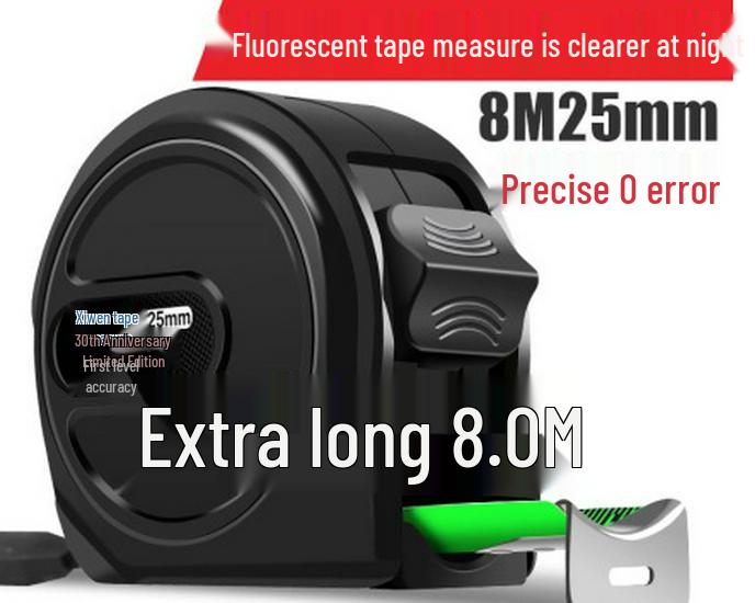 High Precision Self-Locking Fluorescent Steel Tape Measure: 5m, 7.5m, 10m (Widened, Thickened, Wear-Resistant)