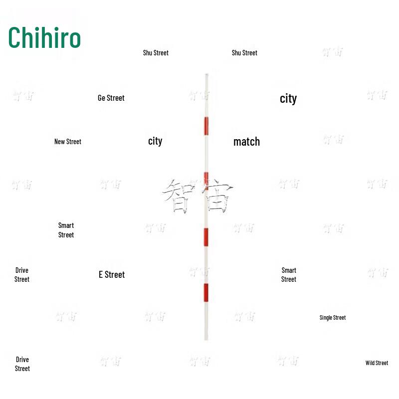 Zhizhou 2.5m PVC Red & White Obstacle Poles (10-Pack)