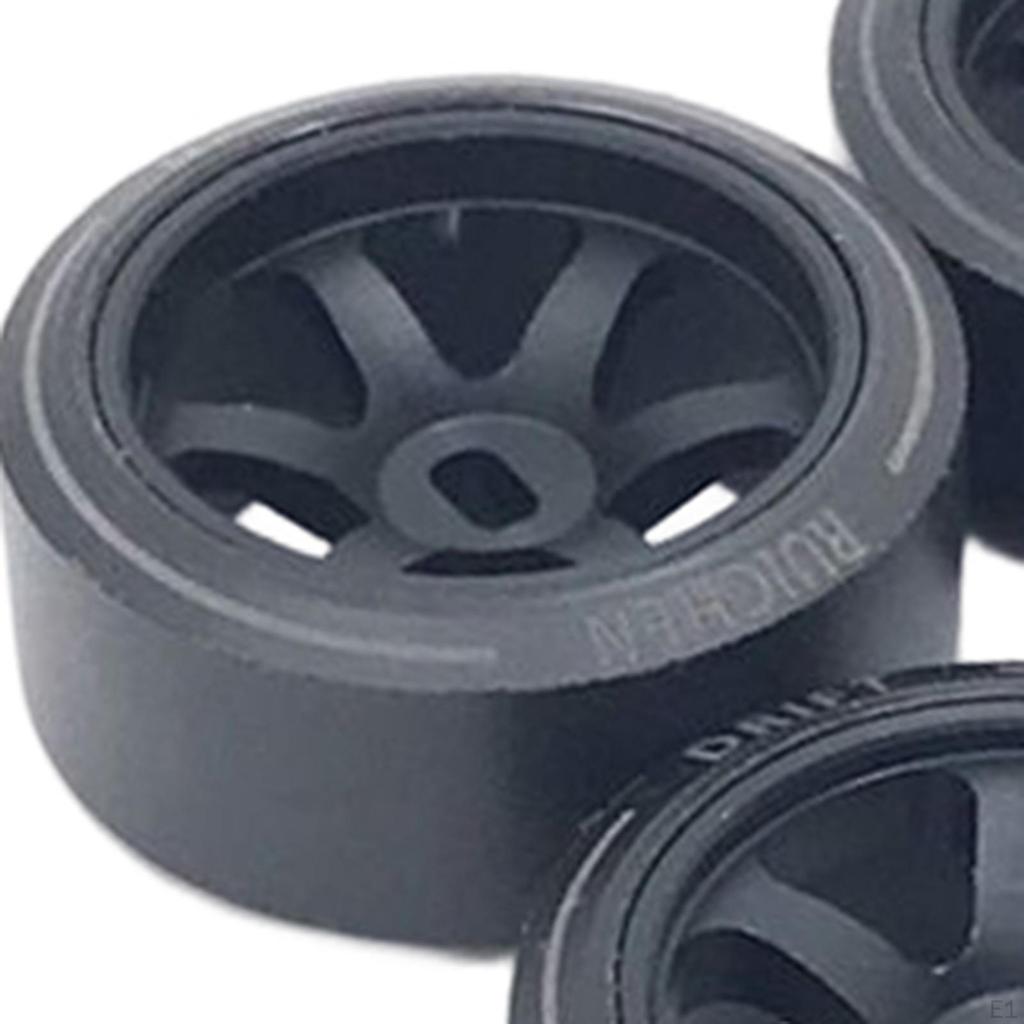 4 Pieces 1:28 Wheel Rim And Tires Rubber Tyre Set 929 P939