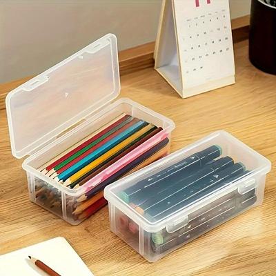 Pen Storage Box, Transparent Storage Box, Marking Pen, Sketching Pen, Drawing Pen, Color Pencil Case, Student Stationery