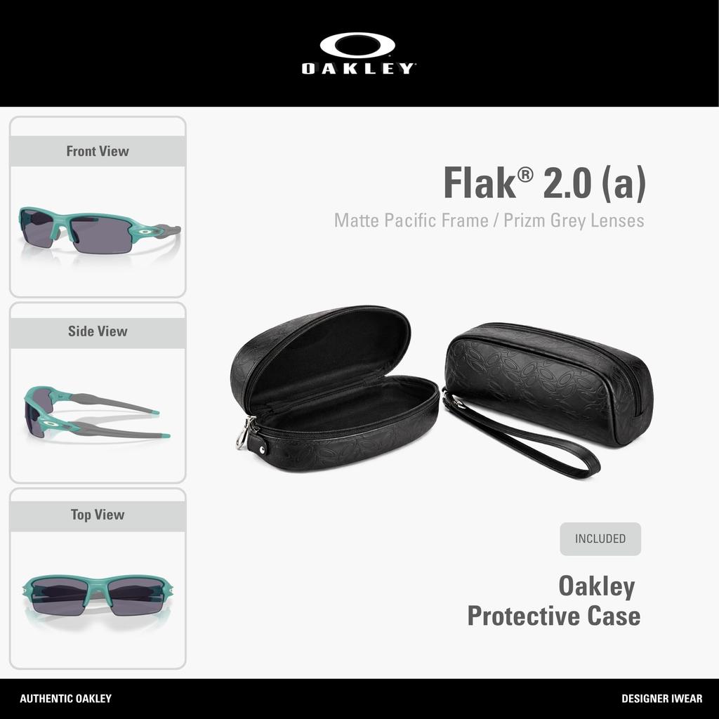 Oakley Sunglasses 0OO9271 FLAK 92715861 Matte Pacific Prizm Grey Polarized [Oakley] 2.0 (A)