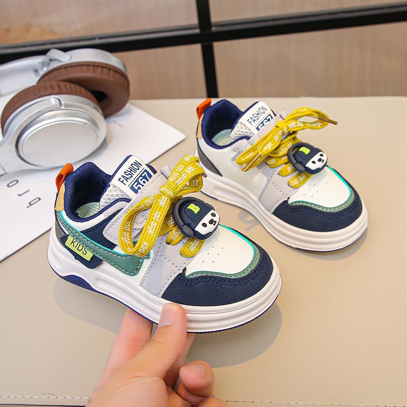 

Boys shoes 2025 new summer children s sports shoes boys leather board shoes trendy autumn students light fashion 25 темно-синий