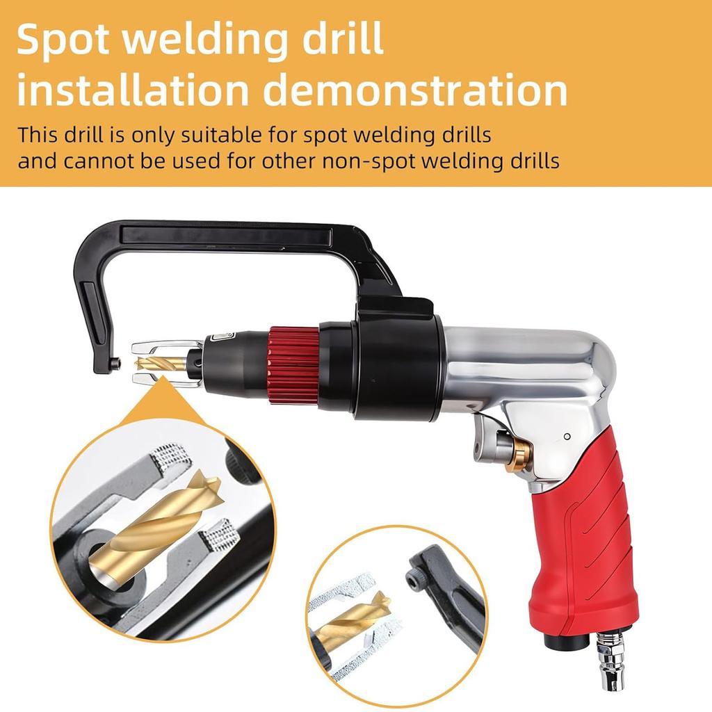 3Pcs Welding Point Drill Bit CNC Milling Drill Bit Set Cylinder Shank End Mill Welding Drill Tip for Separating Point