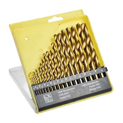 Sonderangebot: 13-19tlg HSS Titan Spiralbohrer-Set, 1-10mm, für Holz, Aluminium & Eisen (19 Stück)