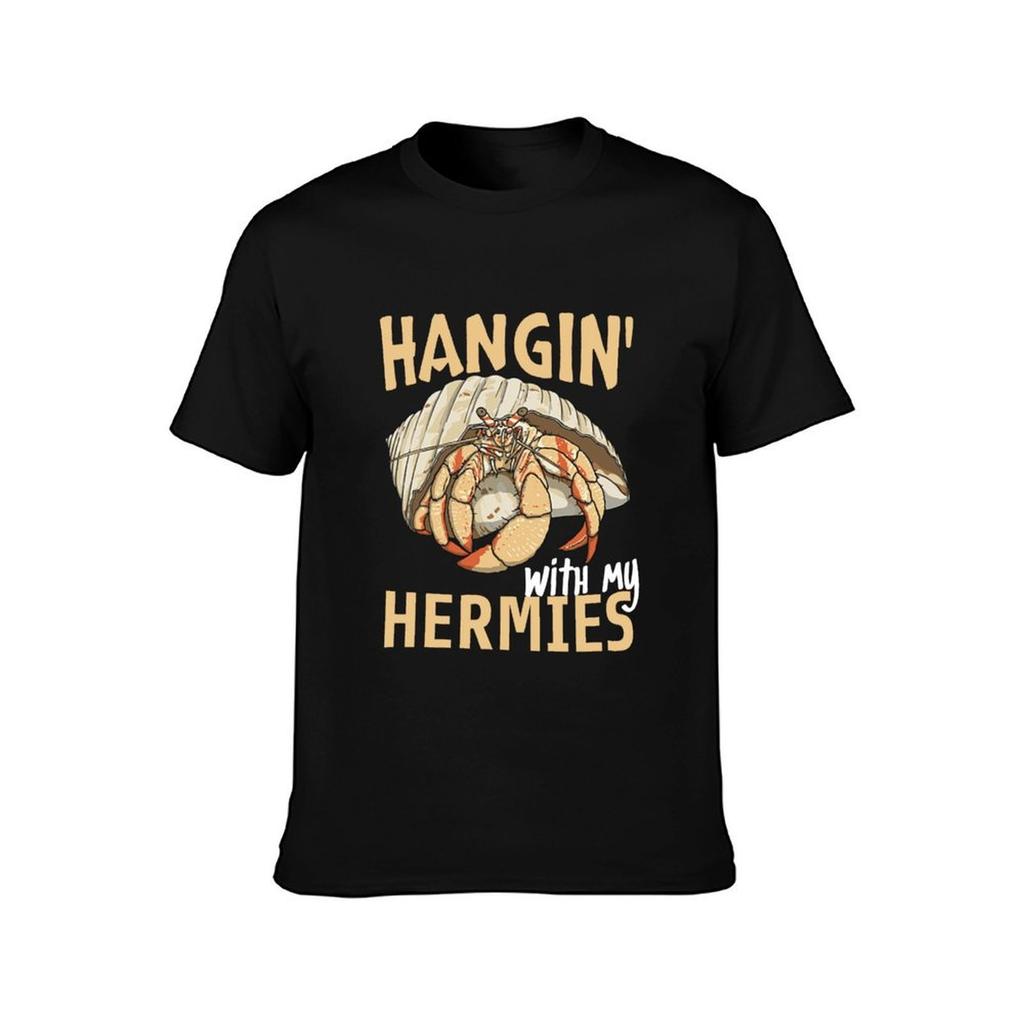 Hermit Crab TShirt Casual Loose Short Sleeve Tee for Men