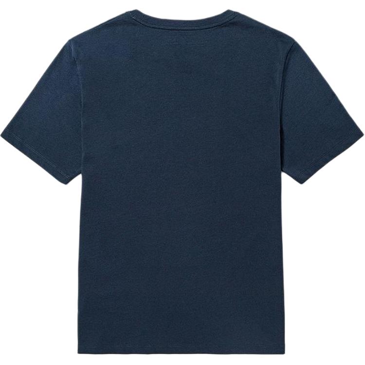 Timberland Koszulka męska z nadrukiem logo, oddychająca, wygodna, casualowa, z okrągłym dekoltem, krótkim rękawem, Top głęboki szafirowy A6DVK-433