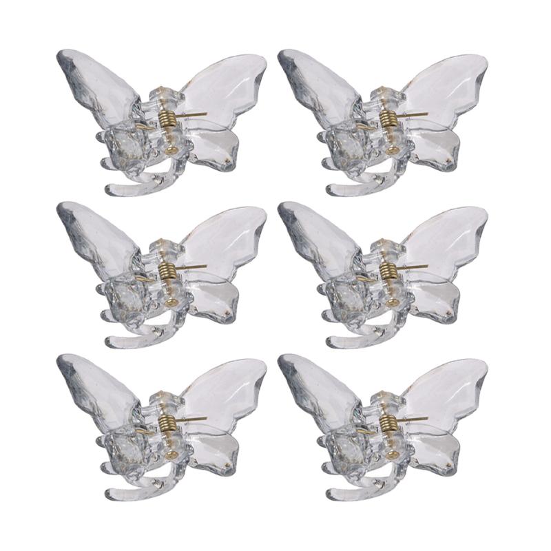 Jelly Colour Butterfly Hair Clip Women Korean Girl Group Fashion Shark Clip Hair Accessories