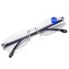 Frameless Anti-Blue Light Reading Glasses Blue Ray Blocking Eye Protection Hyperopia Glasses Diopter +1.0~+4.0 Ultralight