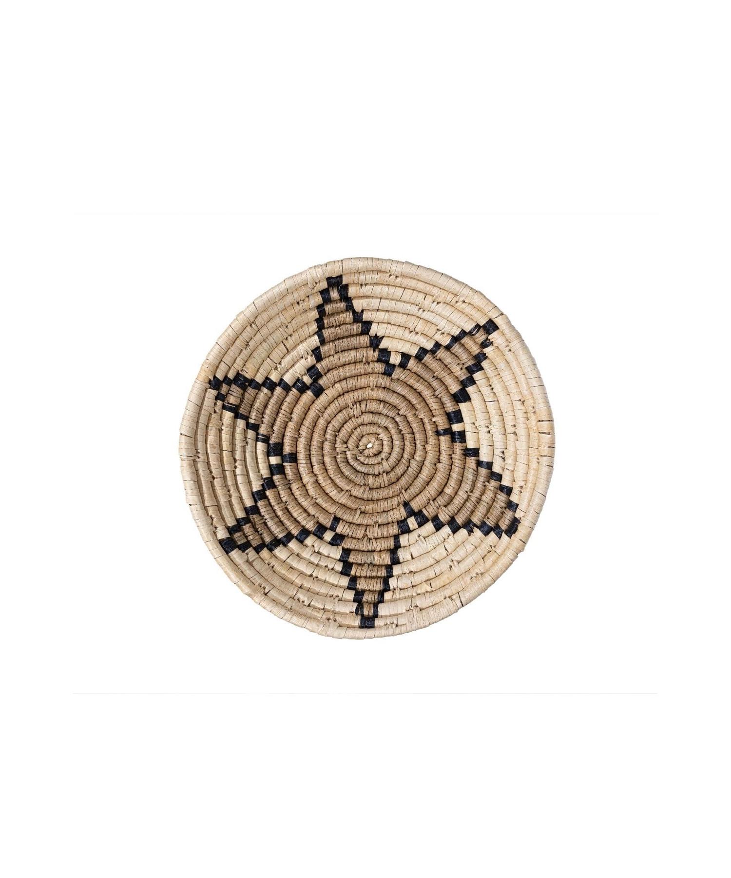 Meander Naturel Bambou Afrikan Fait Main Étoile Plaque Murale Décor 25x5cm