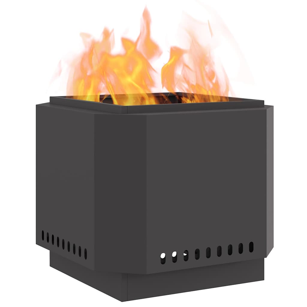 Smoke Free Fire Pit Black 58 X 58 X 51 Cm