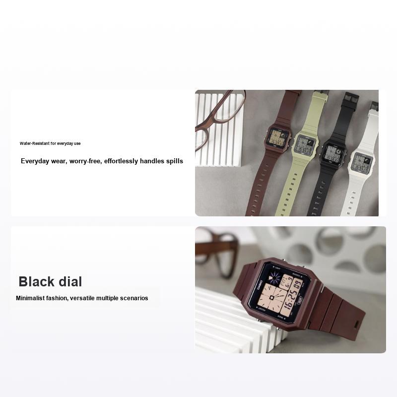 Casio Life Waterproof Quartz Movement Resin Strap Watch Unisex Watches Black LF-20W-5A Black Dial