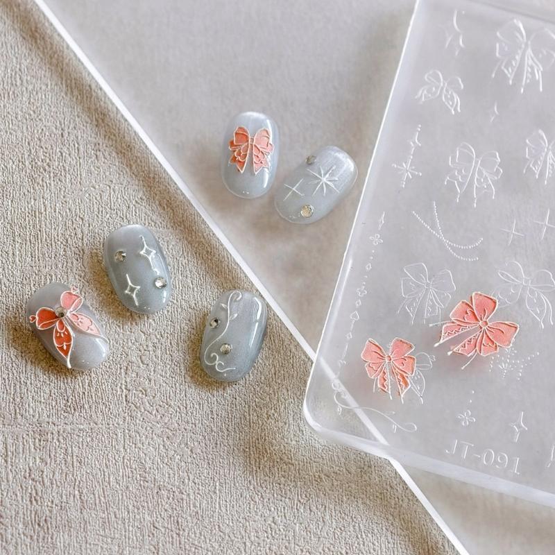 Silicone Nail Art Mold Accessory Mold Nail Decorative Mold Butterfly Shape Silicone Texture for Various Nail Types