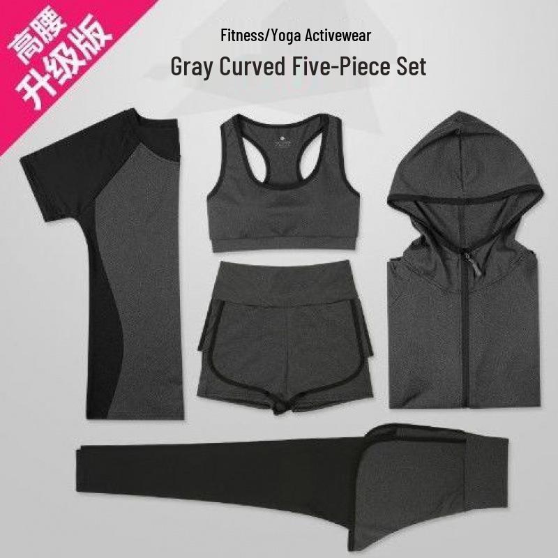 Damen Schnelltrocknendes Yoga- & Laufset - Kurzärmelig, Atmungsaktive Sportbekleidung für Sommer & Herbst