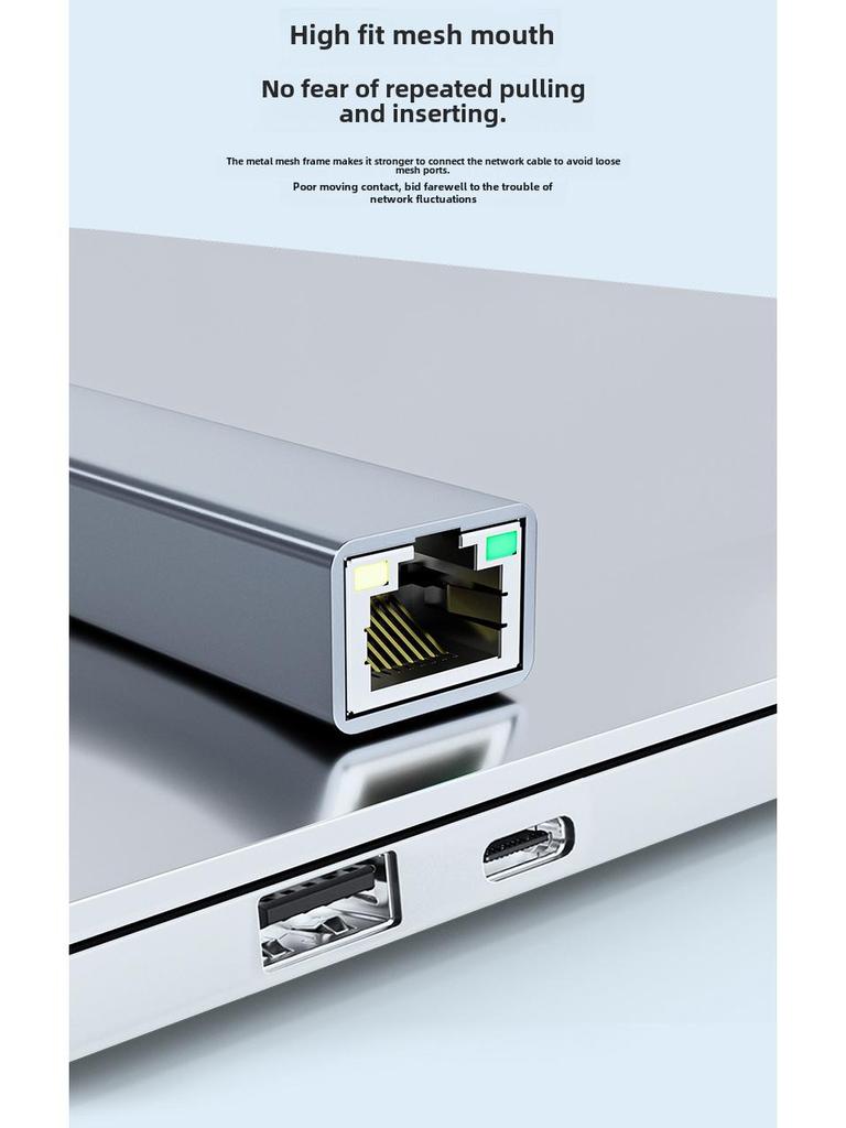 USB To Ethernet Adapter, Type-C Gigabit Network Card for Tablets & Phones