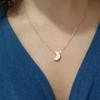 Golden Moon Star Heart Pendant Necklaces Crescent Pendant Chokers Necklaces For Women Round Circle Jewelry