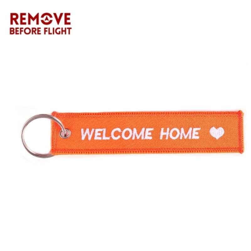 Odebrat před odletem Vítejte doma Dopis Keychain Nejlepší dárek pro rodinné přívěsky na klíče