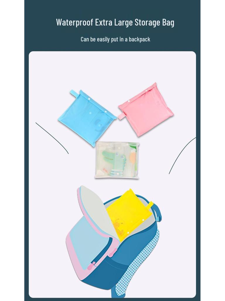 Cartoon Kinder Wasserdichtes Poncho mit Rucksackplatz - Verdickter Ganzkörper-Regenmantel für Grundschuljungen & -mädchen