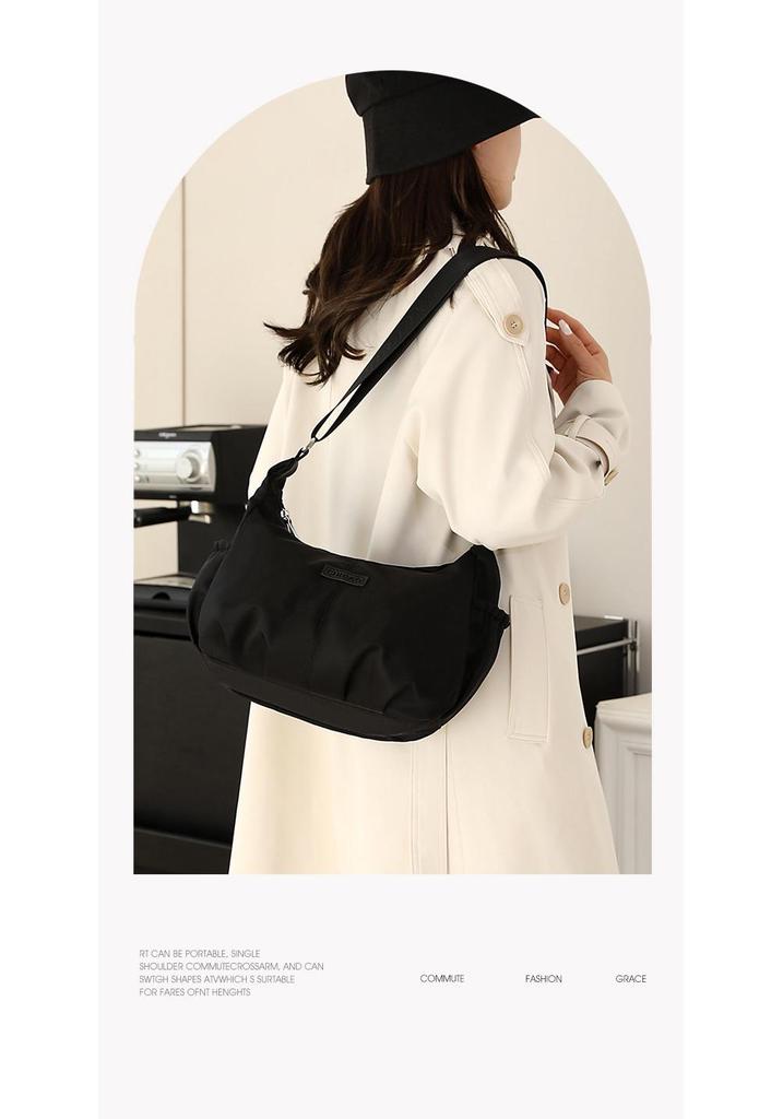 Women's Nylon Crossbody Shoulder Bag - Large Capacity Trendy Cloud Dumpling Design