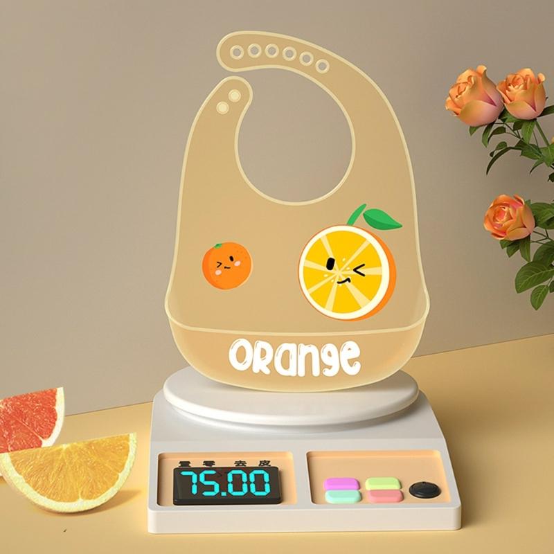 Baby Silicone Bib Cartoon Feeding Bib Waterproof Infant Boy Girl Washable Bib Food Spill Protective Bib with Food Pocket