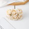 Artificial Flowers Fake Rose Brial Bouquet Festival Garland Accessorie Home Room Floral Arrangement Wedding Decor Scrapbook Gift